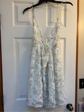 For Love And Lemons | Dresses | Love And Lemons Dolly Denim Dot Mini Dress  | Poshmark